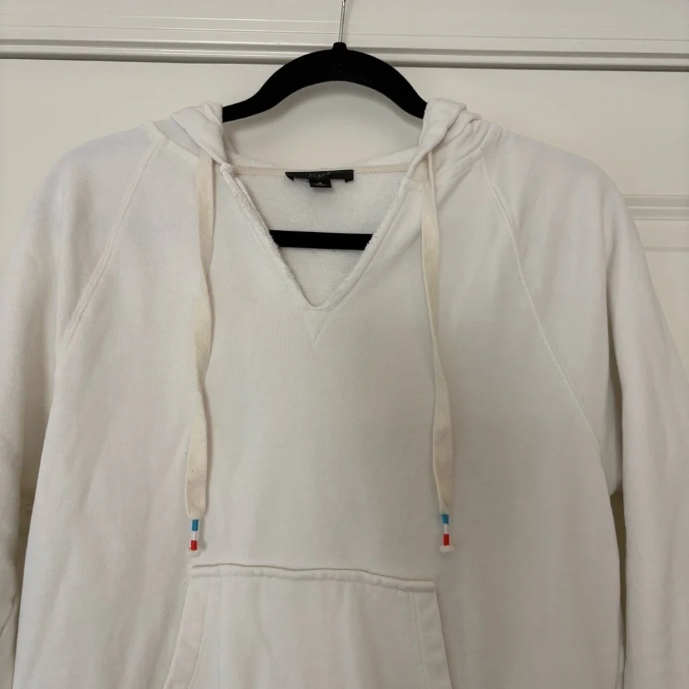 J.Crew Women’s White Long Sleeve Hoodie